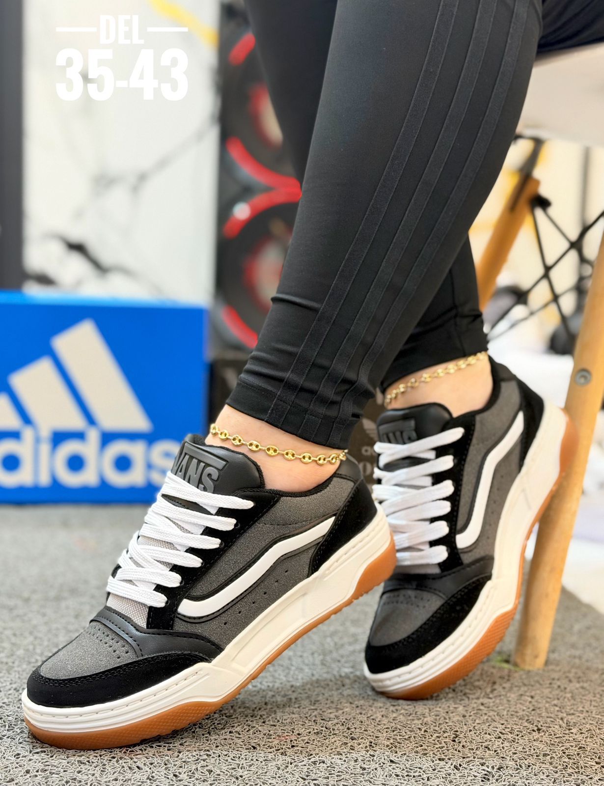 Tenis Vans Sb Negro Gris